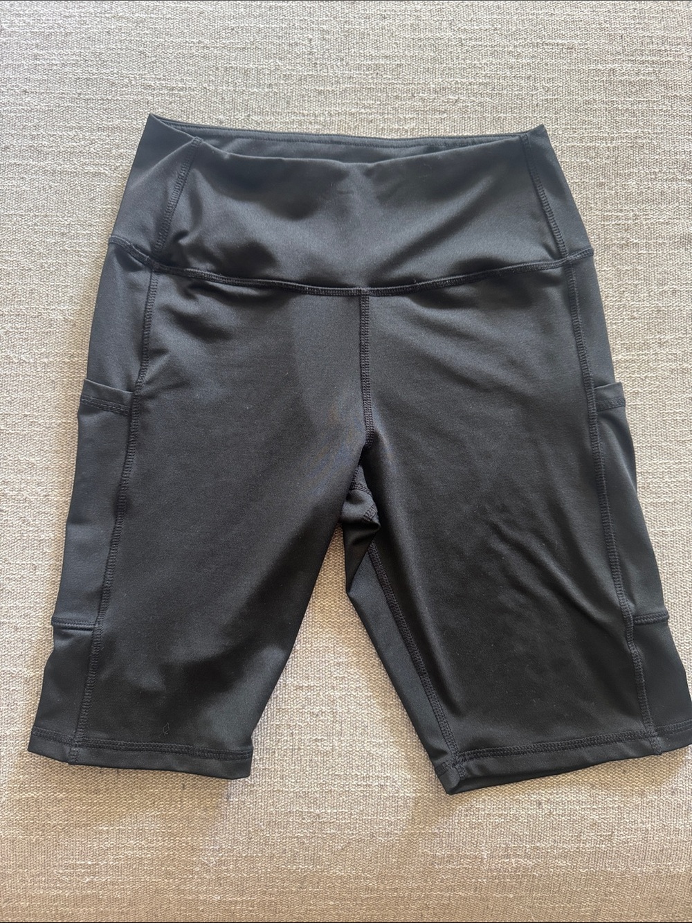 Women's Black High-Rise Bike Shorts